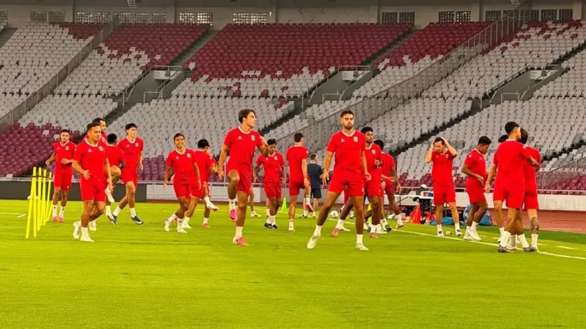 Latihan Timnas Indonesia di SUGBK, Minggu (2/8). (Andika Rachmansyah/JawaPos.com)