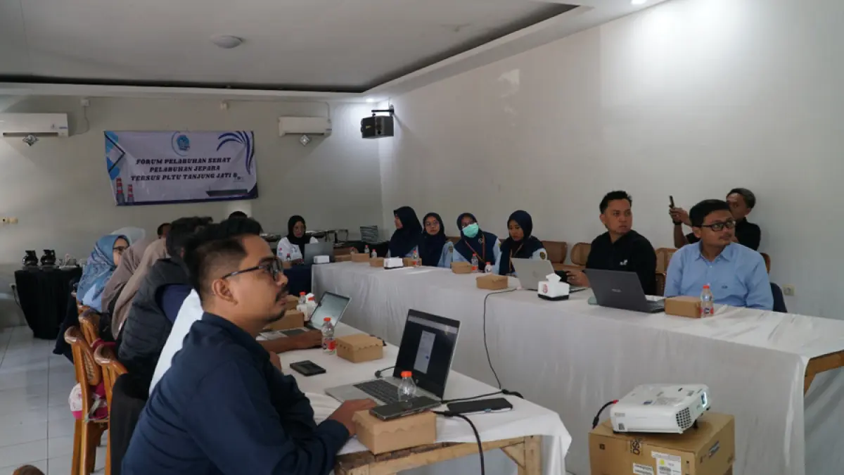 Tim Forum Pelabuhan Sehat Pelabuhan Jepara mengikuti kegiatan Verifikasi Pelabuhan Sehat Tersus PLTU Tanjung Jati B di De Anglo, Kelurahan Demaan, Kecamatan Jepara, Kabupaten Jepara, Selasa (29/7).