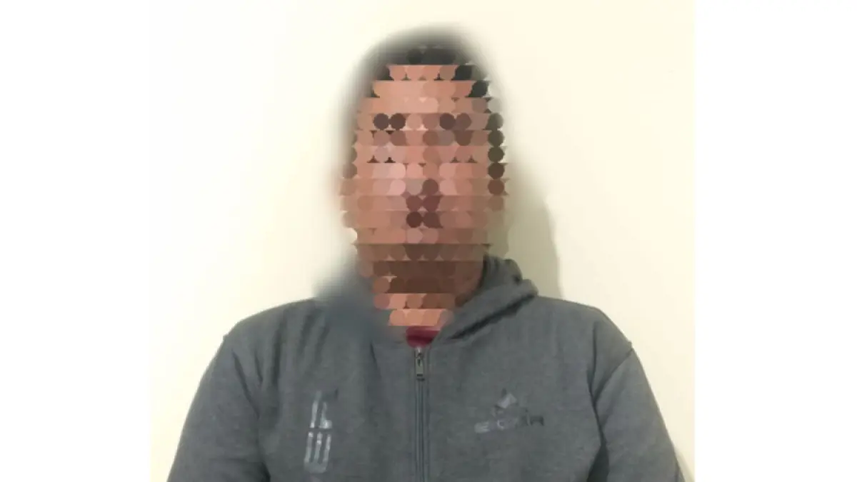 DITANGKAP: Pria terduga edarkan uang palsu diamankan di Polsek Margoyoso tadi malam. (POLSEK MARGOYOSO UNTUK RADAR KUDUS)
