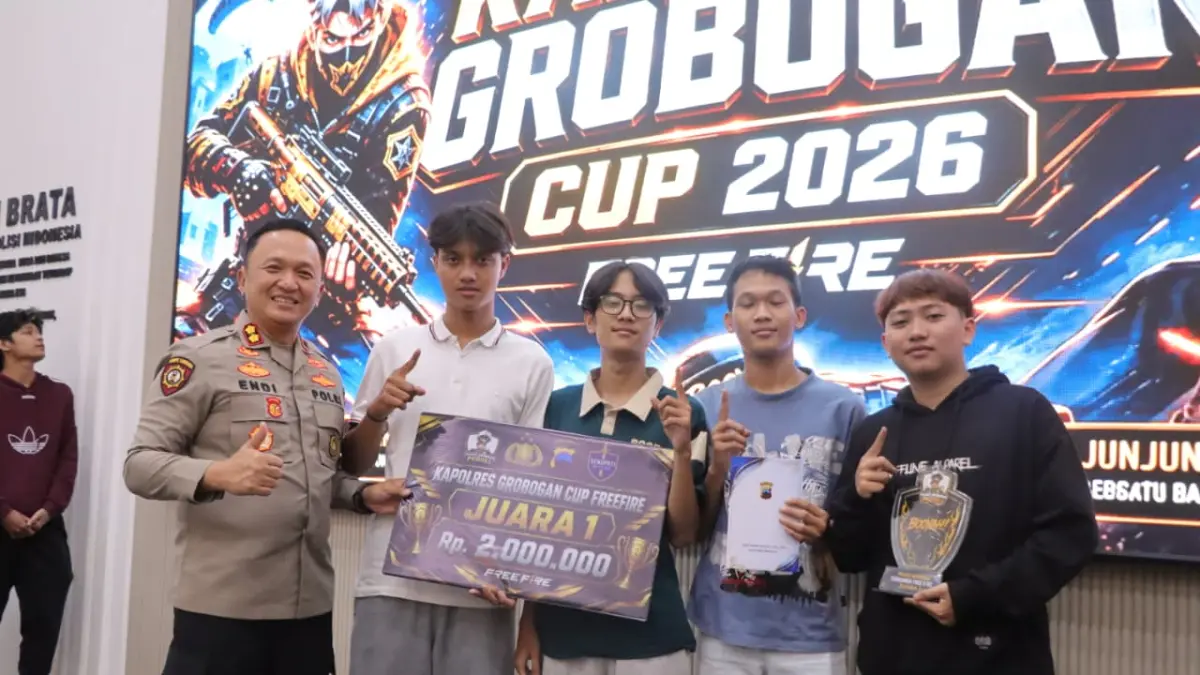 JUARA: Juara Kapolres Cup 2026 Free Fire saat diumumkan.