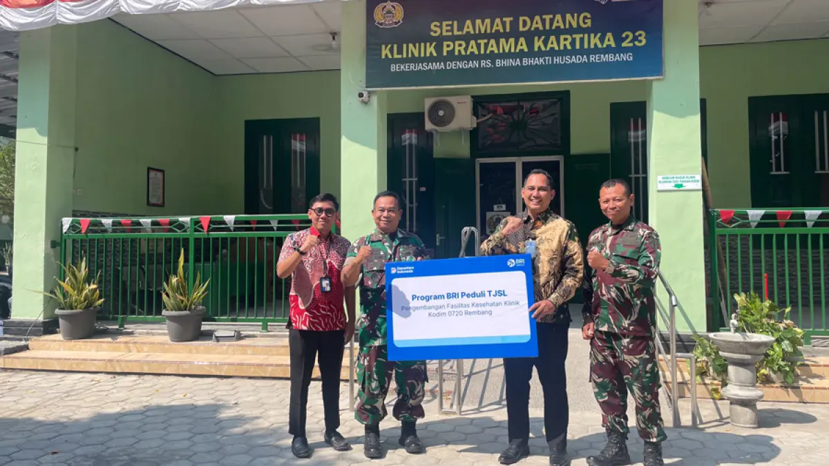 PEDULI: BRI Rembang menyalurkan bantuan TJSL kepada Kodim 0720/Rembang berupa alat kesehatan dan renovasi Klinik Pratama Kartini 23.