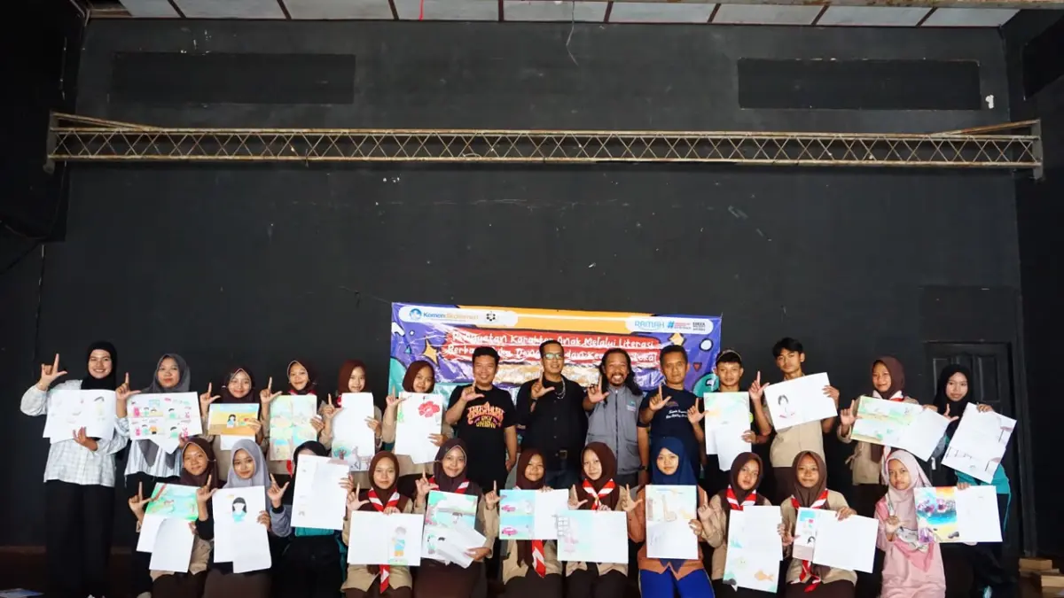 MENARIK: Prosesi pelatihan berlangsung penuh antusiasme dari anak-anak.&nbsp;(HASAN UNTUK RADAR KUDUS)