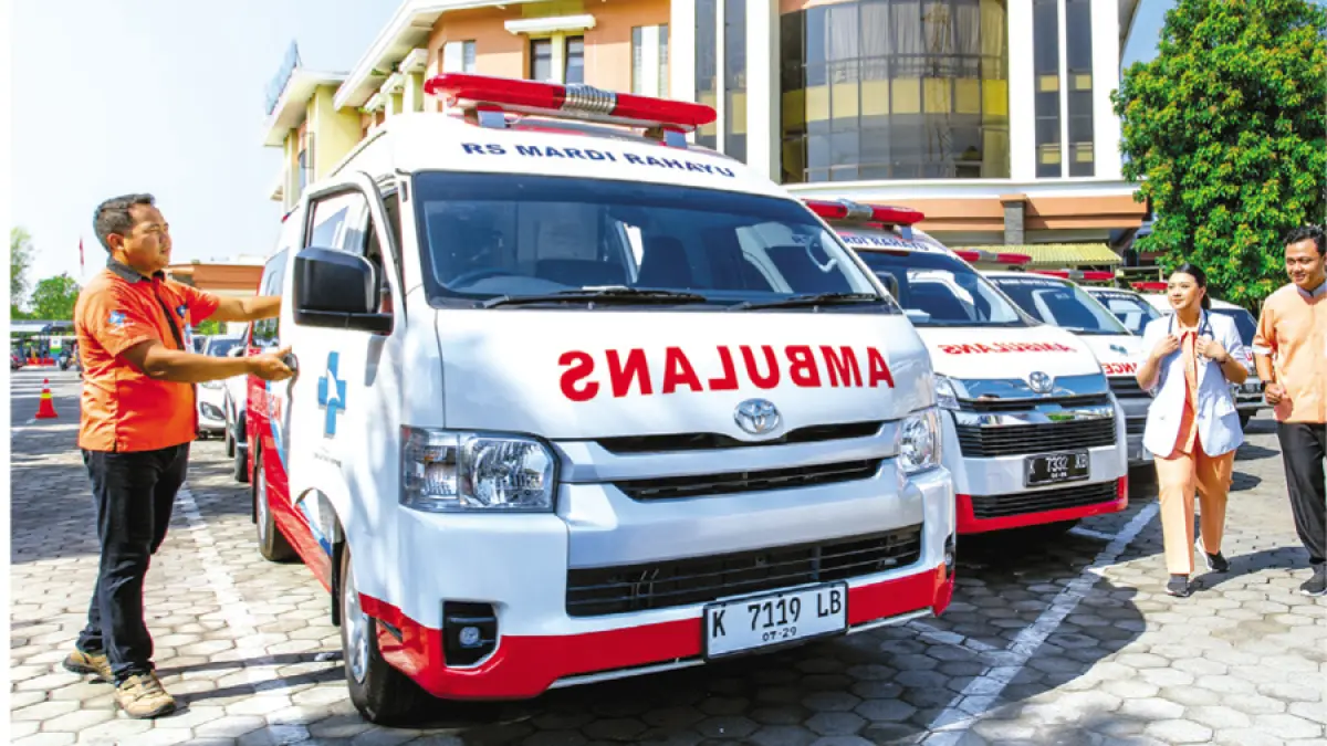 FASILITAS: Ambulance RS Mardi Rahayu selalu update baru dengan fasilitas lengkap. (RS MARDI RAHAYU KUDUS UNTUK RADAR KUDUS)
