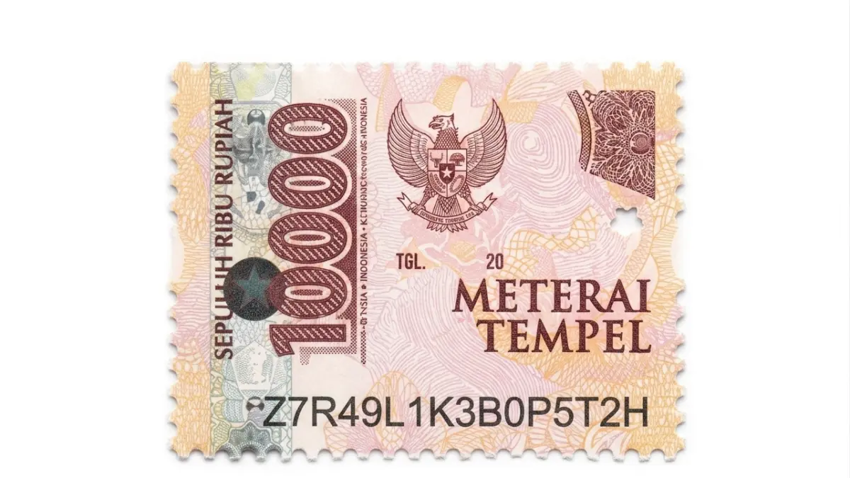 Ilustrasi meterai tempel