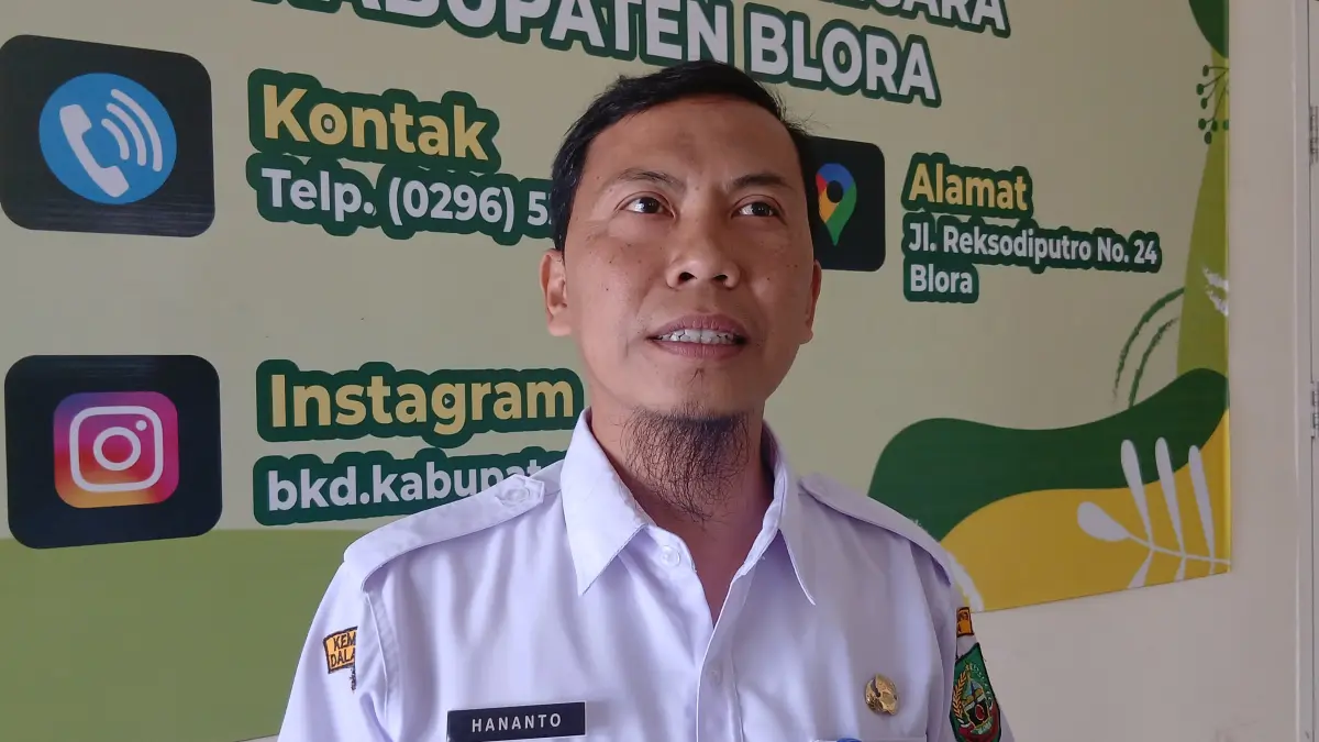 Sekretaris Badan Kepegawaian dan Pengembangan Sumber Daya Manusia (BKPSDM) Kabupaten Blora Hananto Adhi Nugroho. (EKO SANTOSO/RADAR KUDUS)