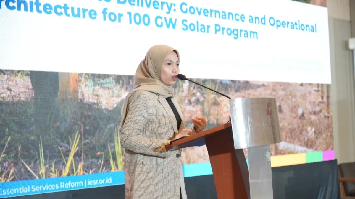 CONFIDENCE IN SCIENCE: Afriza NS saat paparan "Akselerasi 100 GW Indonesia Menuju Kedaulatan Energi" di Jakarta. 