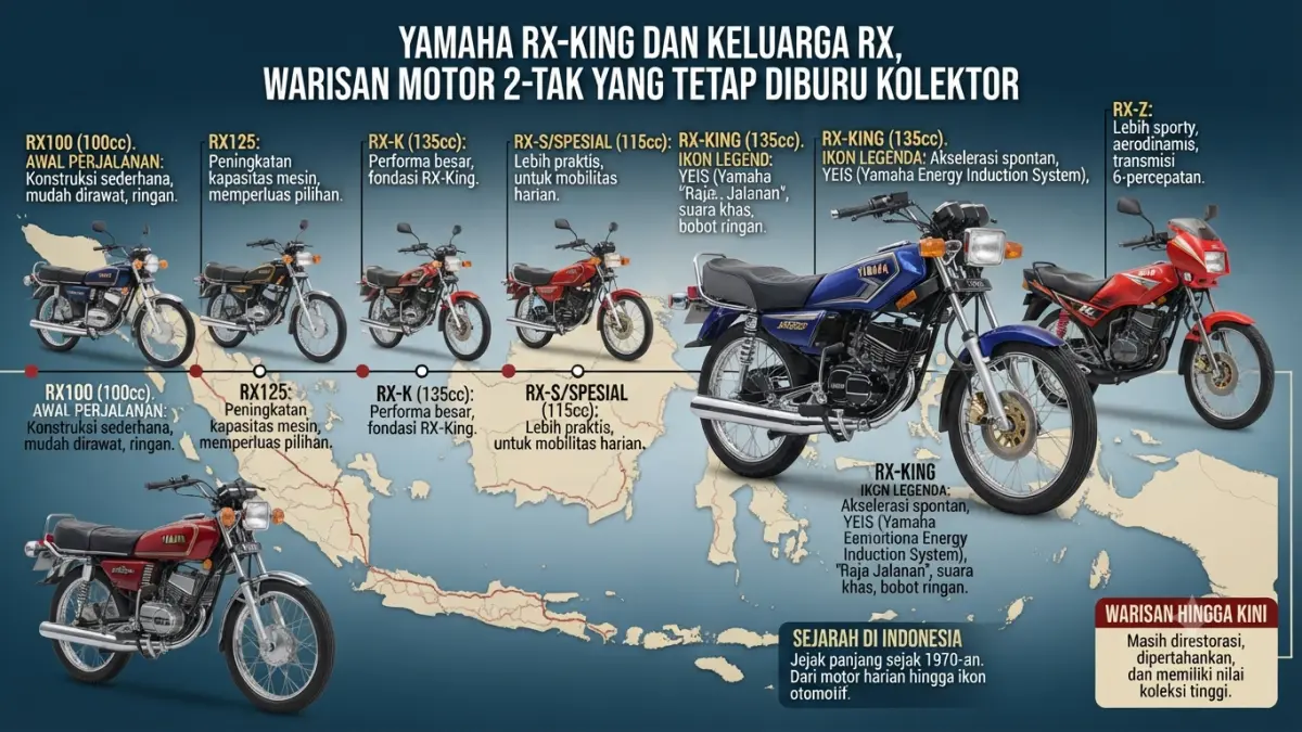 Yamaha RX Series, Jejak Panjang Motor 2-Tak hingga Legenda RX-King.