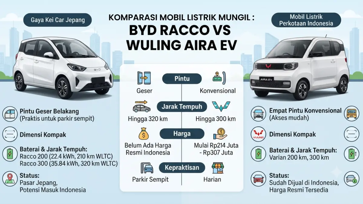 BYD Racco vs Wuling Aira EV.