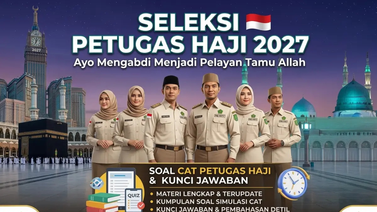 Mau Jadi Petugas Haji 2027? Pendaftaran Dibuka, Ini Formasi, Dokumen dan Contoh Soal CAT.