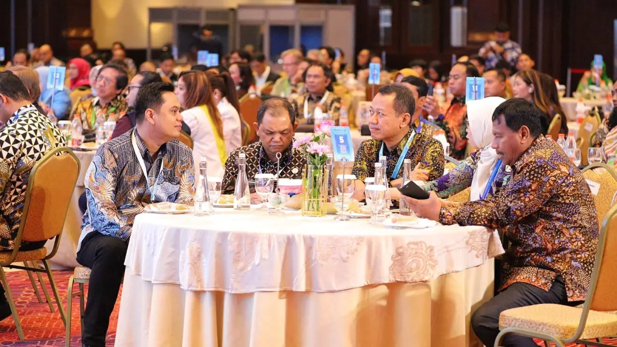 HADIR: Bupati Kudus Sam’ani Intakoris menghadiri agenda Central Java Investment Business Forum (CJIBF) 2026 di Birawa Assembly Hall, Hotel Bidakara, Jakarta, Kamis (27/8). (DINAS KOMINFO KUDUS UNTUK RADAR KUDUS)