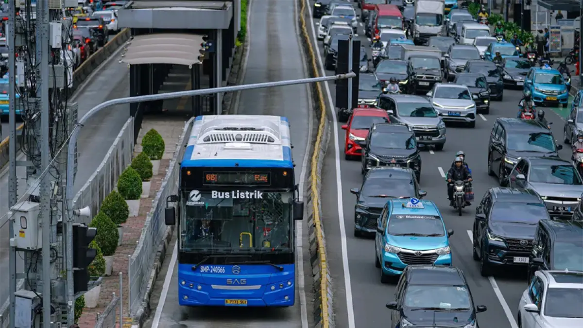 Ilustasi Bus Transjakarta. (istimewa)