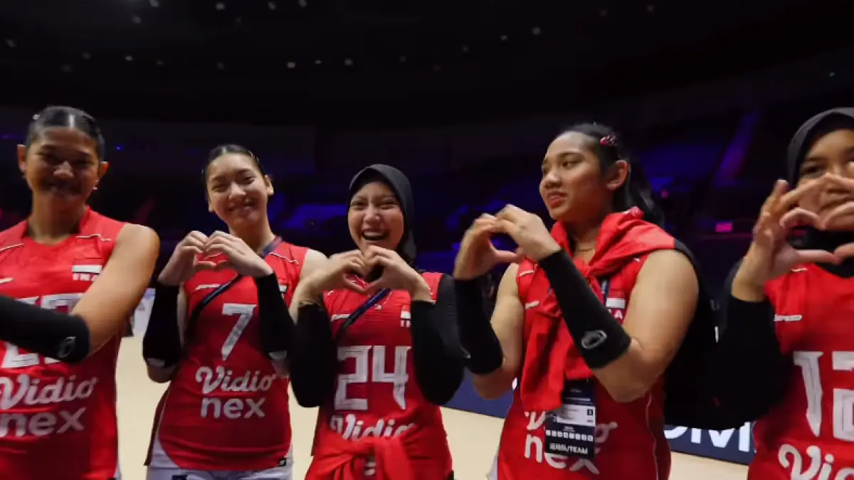 Timnas voli putri Indonesia.