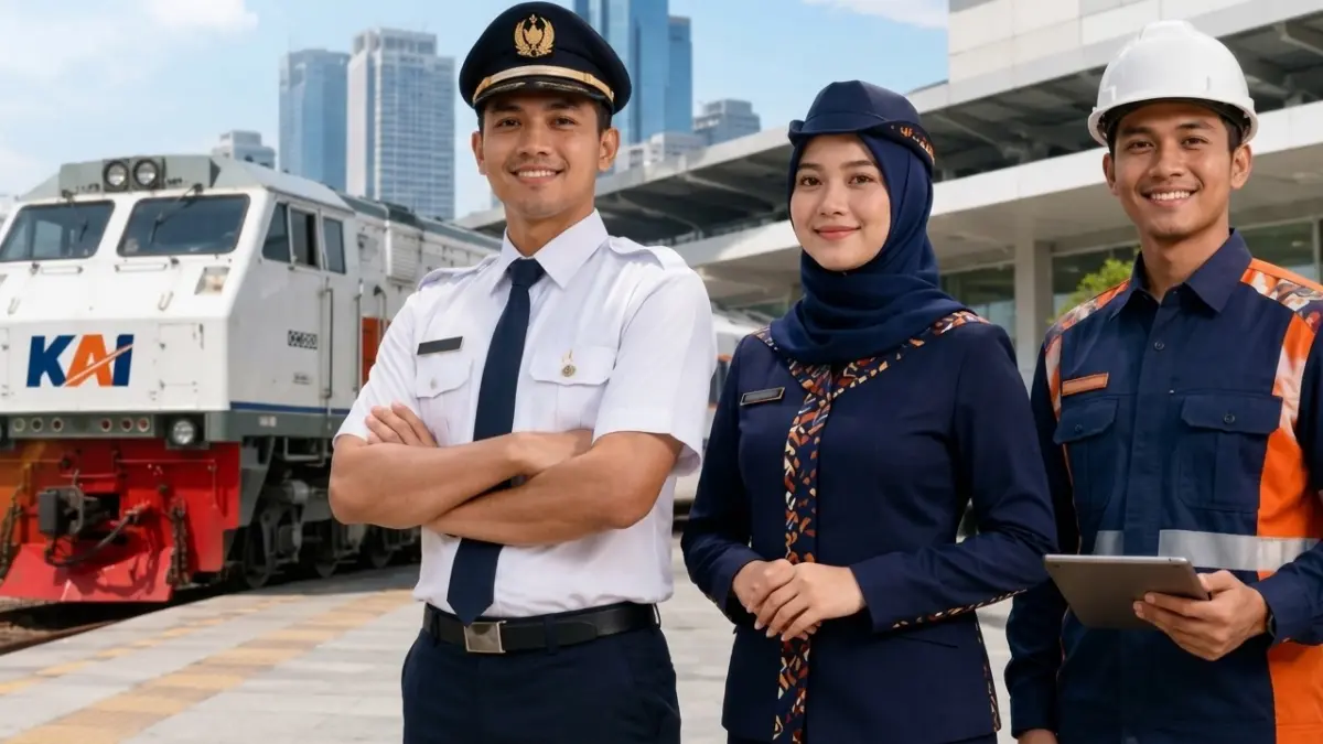 Ada Banyak Posisi di KAI Group 2026, Ini Syarat Usia, Nilai, IPK hingga Jadwal Daftarnya. (Gemini AI)