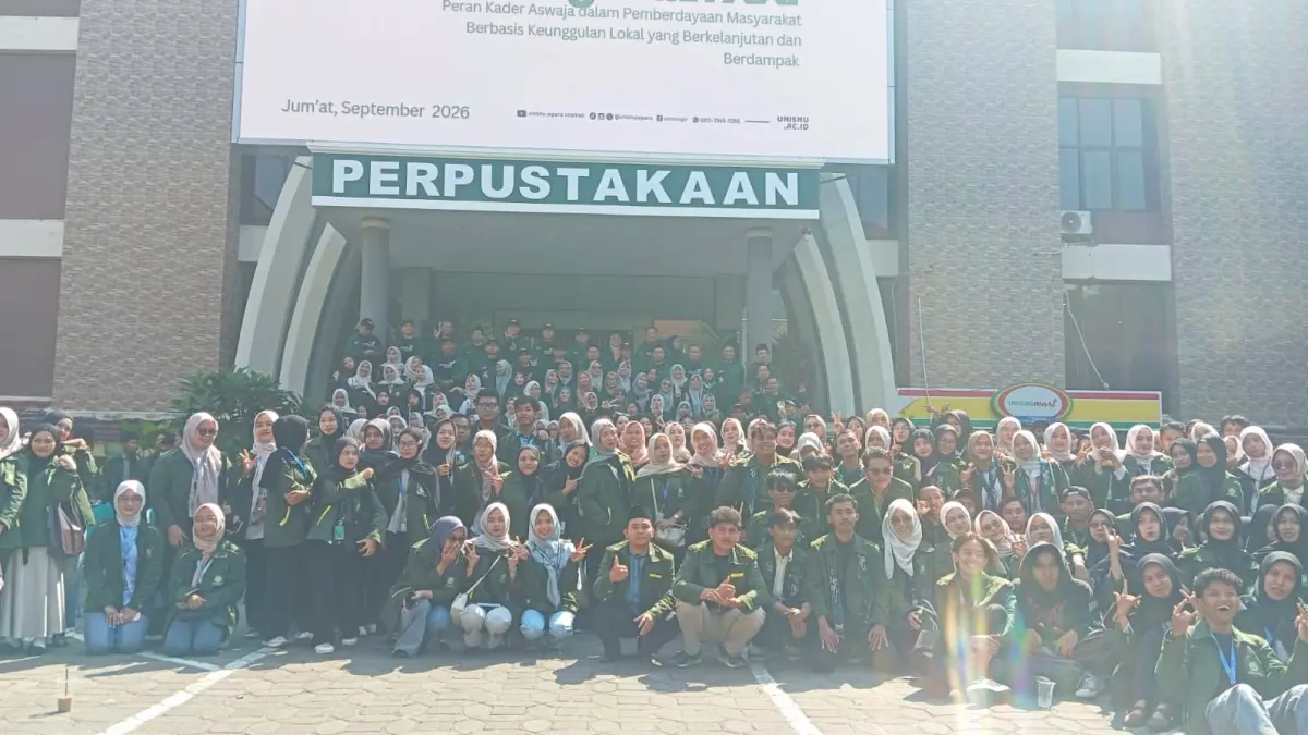 TUNTAS: Para mahasiswa Unisnu Jepara rampung melakukan pengabdian, dan ditarik kembali pada Jumat (4/9).&nbsp;(LPPM UNISNU JEPARA UNTUK RADAR KUDUS)