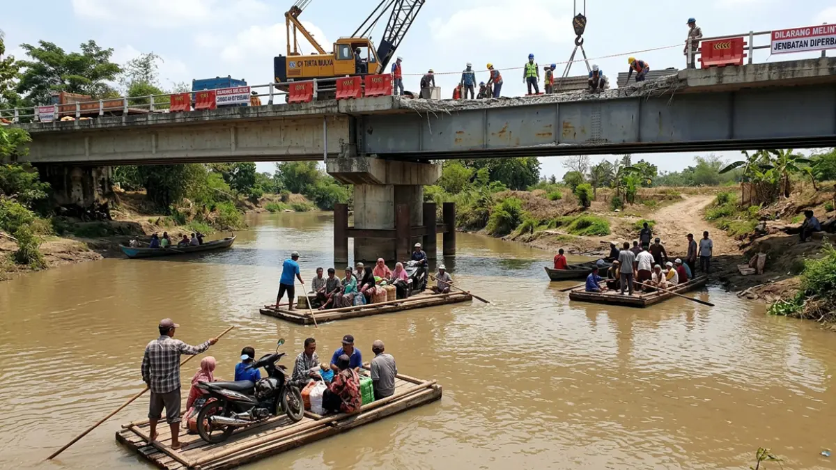 Ilustrasi perbaikan jembatan