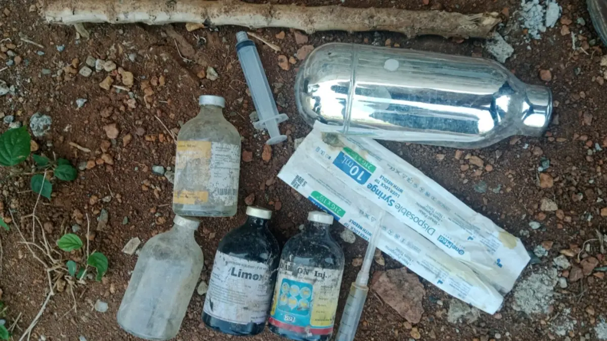BERBAHAYASA: Beberapa sampel limbah diduga dari aktivitas peternakan.&nbsp;(DKK UNTUK RADAR KUDUS)