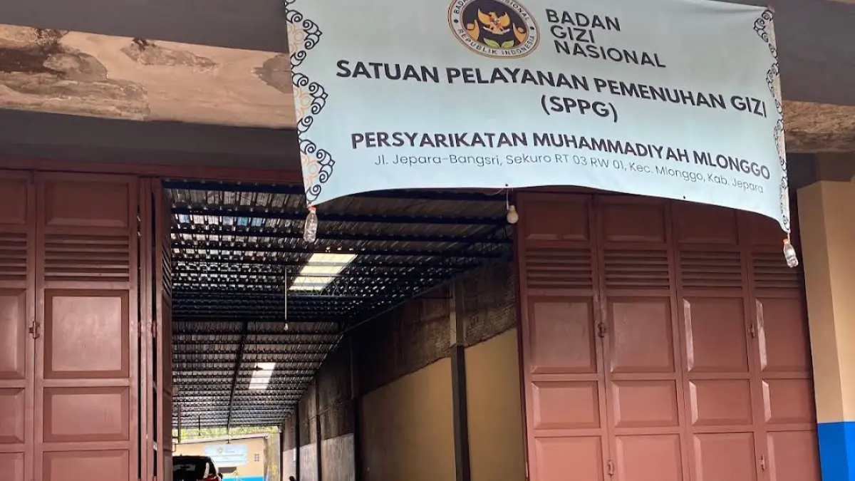 TUTUP: SPPG milik Yayasan Persyarikatan Muhammadiyah tutup sementara, usai terjadi dugaan keracunan menu MBG.&nbsp;(GOOGLE MAPS SPPG JEPARA MLONGGO SEKURO I)