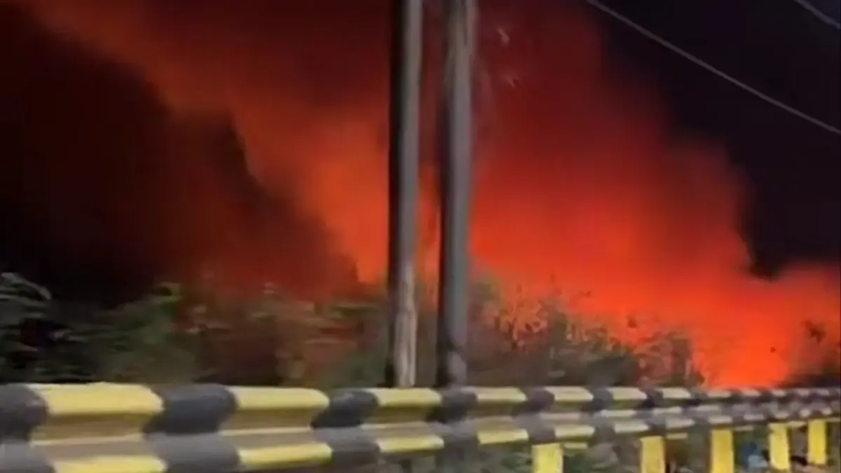 Kebakaran di TPA Jatibarang Semarang (Foto: Tangkapan layar Tiktok)