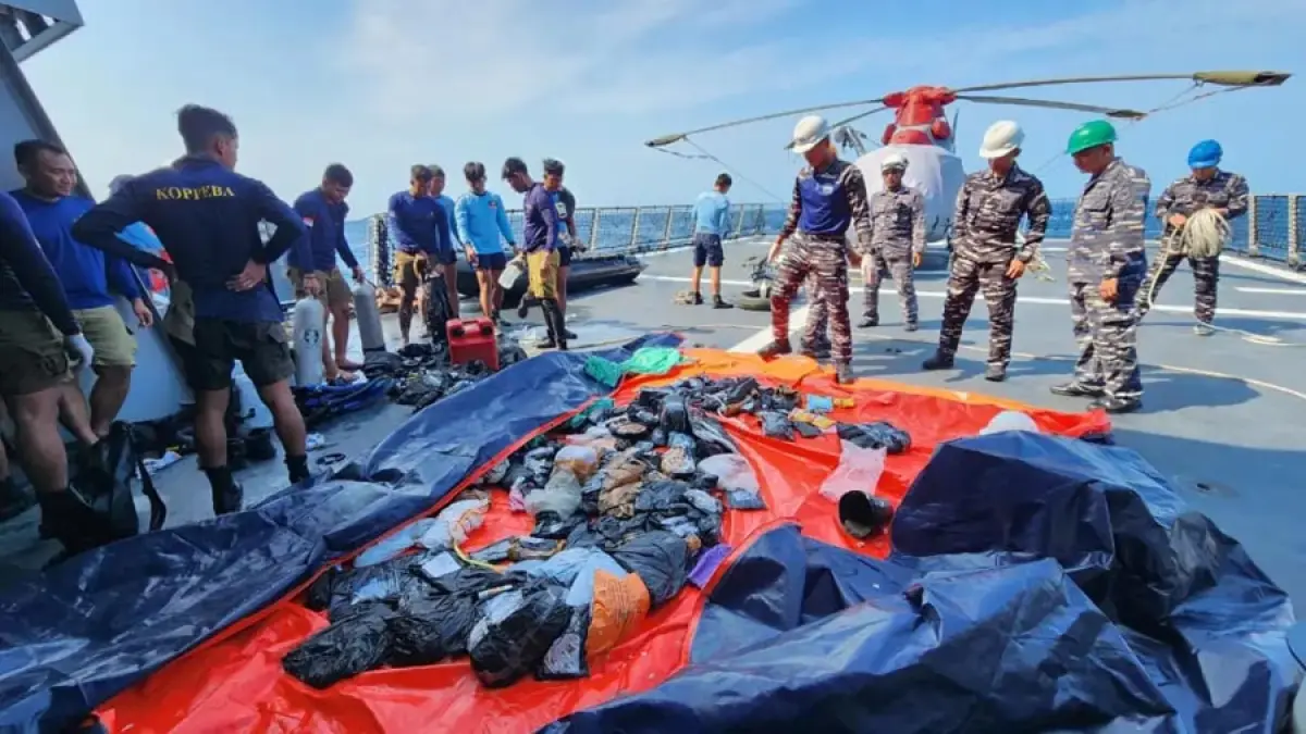 TNI berhasil menemukan 3 jenazah korban kapal tenggelam Virgo 8 pada JumAt (18/9) (Dok TNI AL).