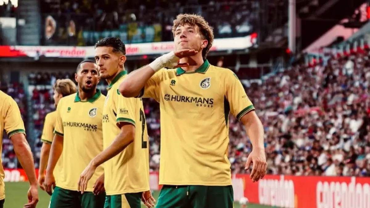 Ole Romeny dan Justin Hubner di Fortuna Sittard.