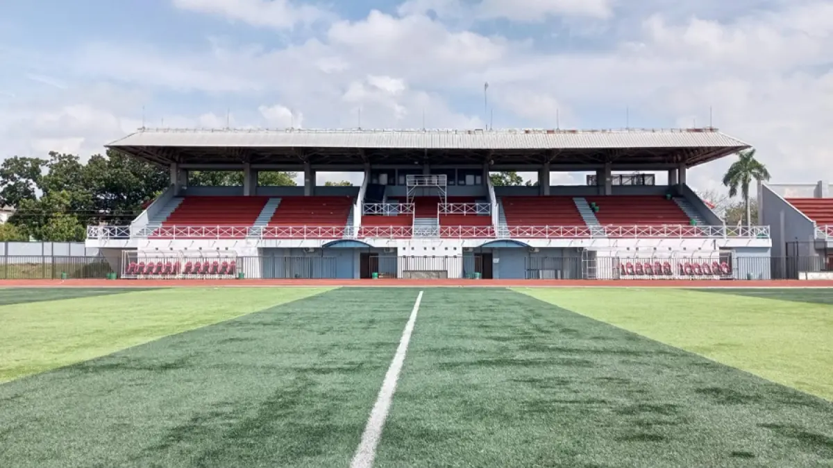 DILARANG: Stadion Joyokusumo tidak bisa dipakai Persipa Pati untuk menjalani laga home di Liga Nusantara musim 2026/2027. (ACHMAD ULIL ALBAB/RADAR KUDUS)
