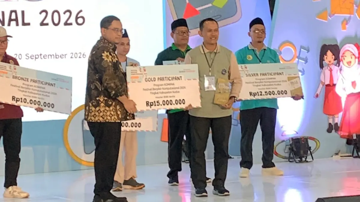 SD Muhammadiyah Birrul Walidain mendapatkan penghargaan di Festival Berpikir Komputasional 2026 yang digelar Bakti Pendidikan Djarum Foundation.