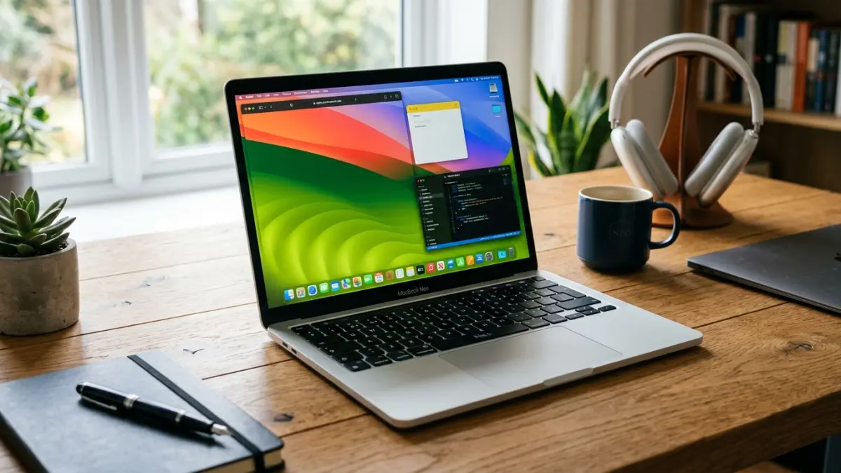 Ilustrasi foto MacBook Neo. (Gemini AI)