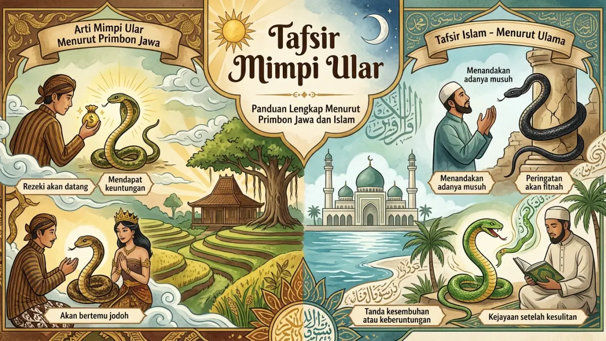 Mimpi Digigit hingga Dililit Ular, Ini Maknanya Menurut Primbon Jawa dan Tafsir Islam.
