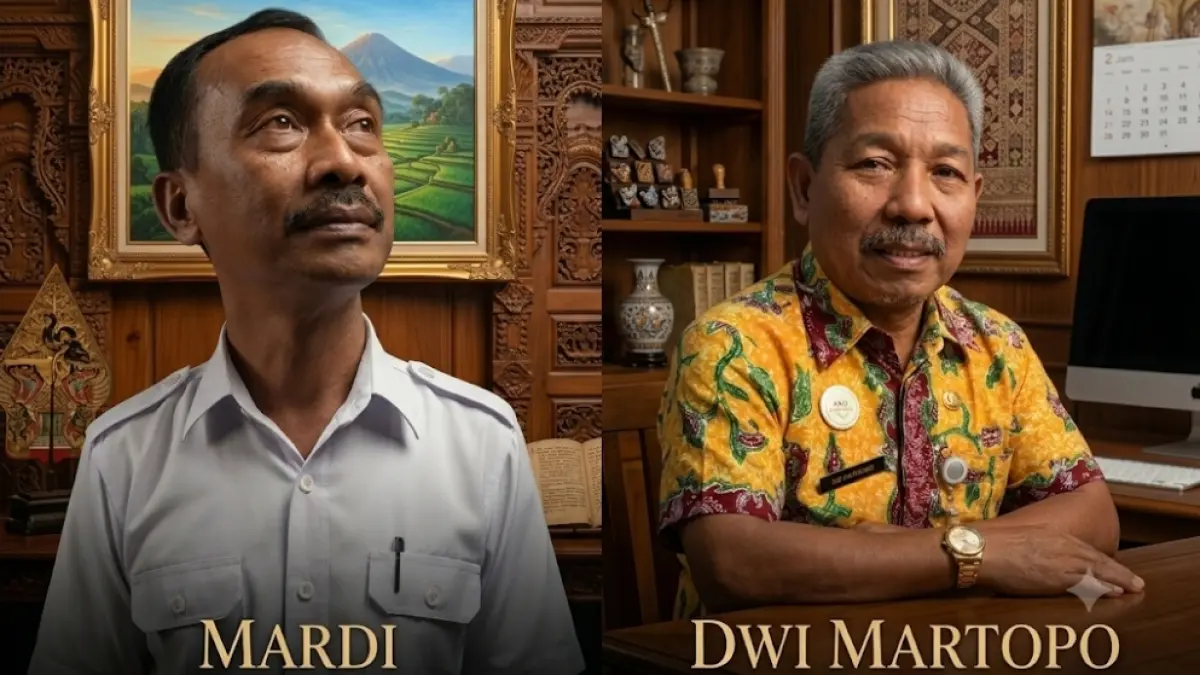 TUGAS BARU: Mardi dan Dwi Martopo mendapat tugas baru sebagai Plt Sekda dan Kepala BKD Rembang.