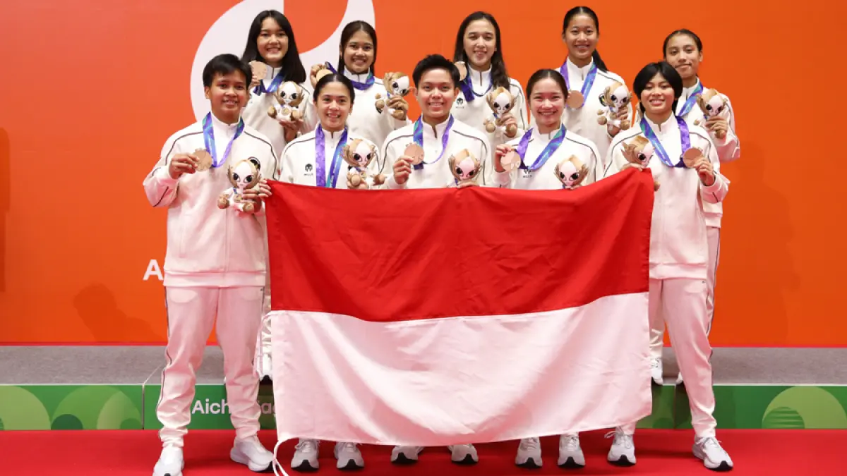 Tim beregu putri Indonesia menyumbangkan medali perunggu Asian Games 2026 setelah kalah 0-3 dari Tiongkok di babak semifinal pada Rabu (23/9/2026).