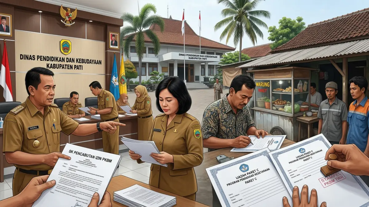 Ilustrasi Dugaan Ijazah Paket C Ilegal (ai)