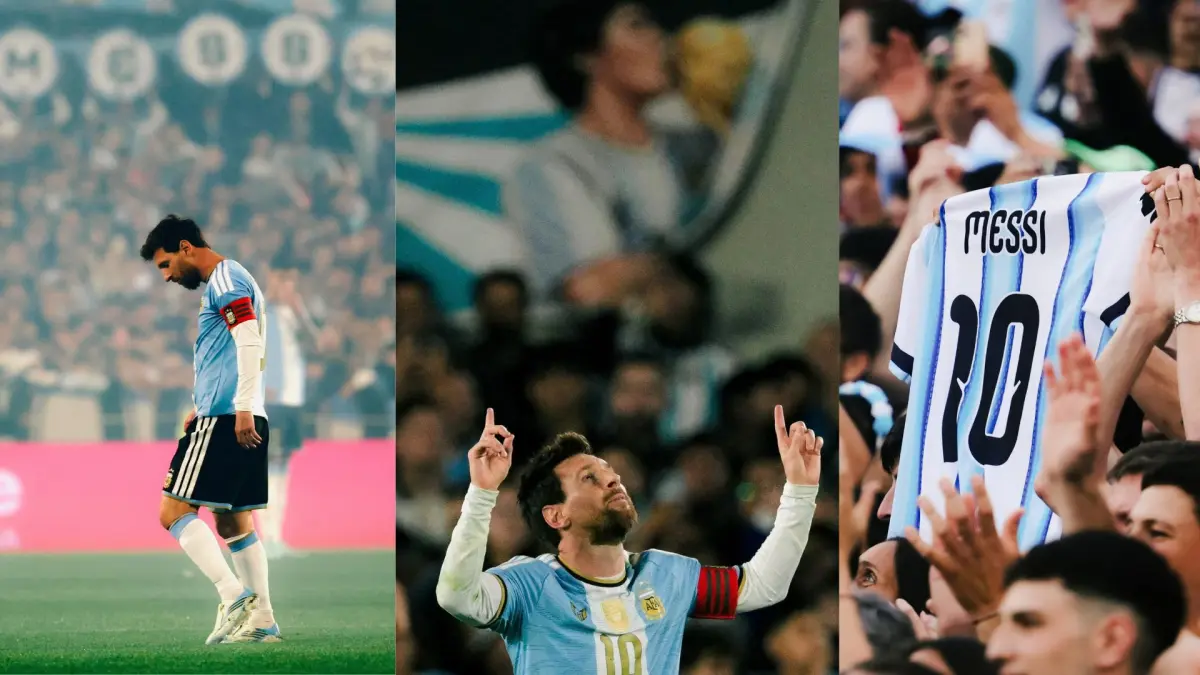 Momen emosional mengiringi laga perpisahan Lionel Messi bersama Timnas Argentina di Estadio Monumental.