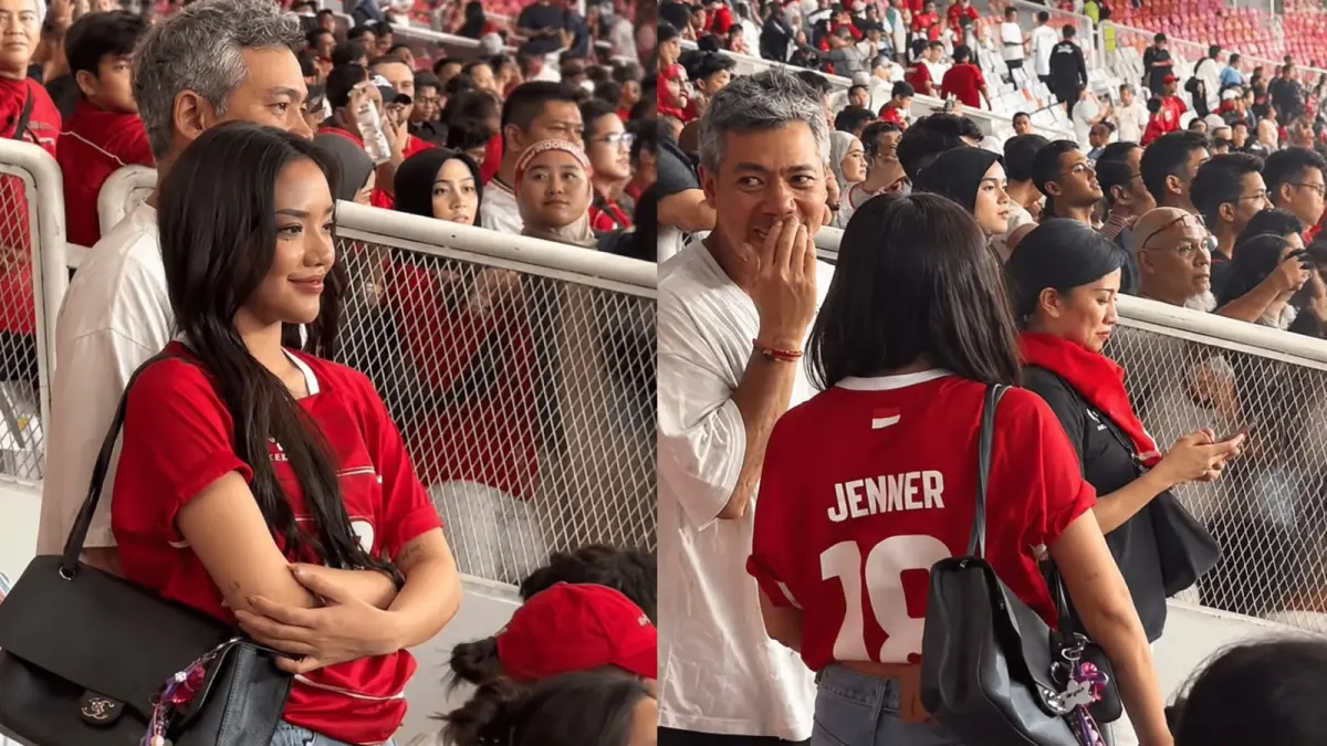 Tatapan Baila saat menonton Ivar Jenner setelah pertandingan selesai.,