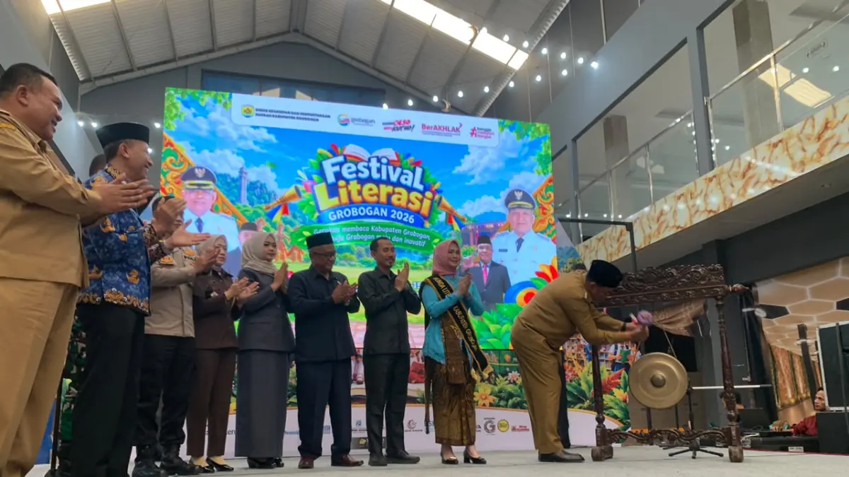 DIBUKA: Festival Literasi Grobogan 2026 resmi dibuka.
