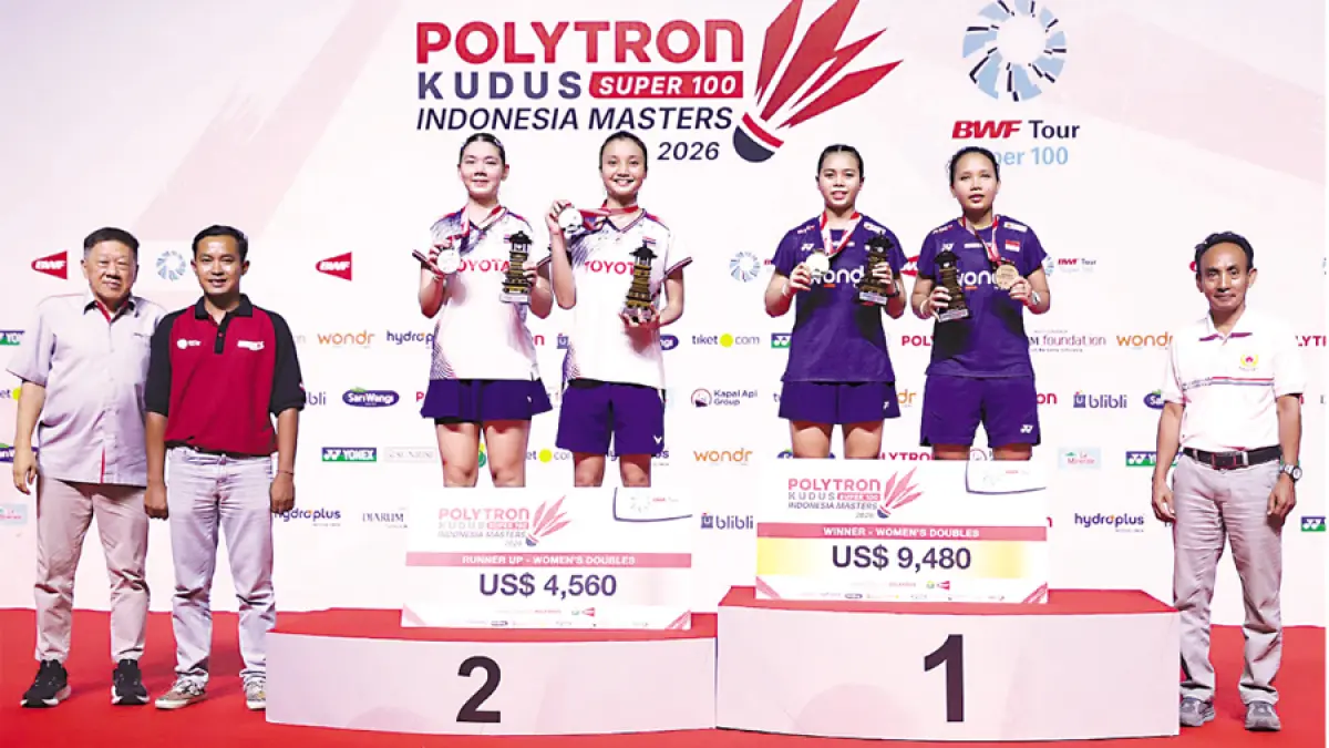 Indonesia Borong Tiga Gelar di Polytron Kudus Super 100 Indonesia Masters 2026