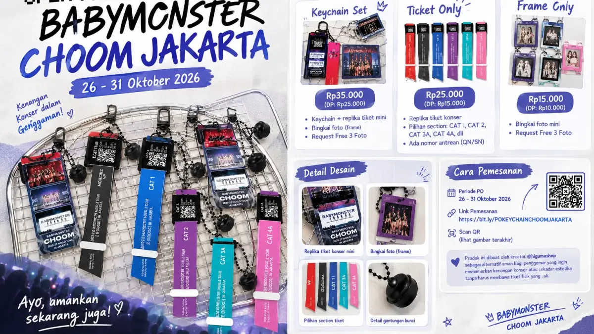 BABYMONSTER CHOOM Jakarta Makin Berkesan, Keychain Custom Dijual Mulai Rp15 Ribu