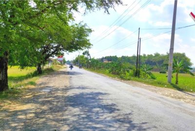 RUSAK: Jalan Purwodadi-Blora tepatnya di Desa Rejosari Kecamatan Grobogan kemarin. (INTAN MAYLANI SABRINA/RADAR KUDUS)