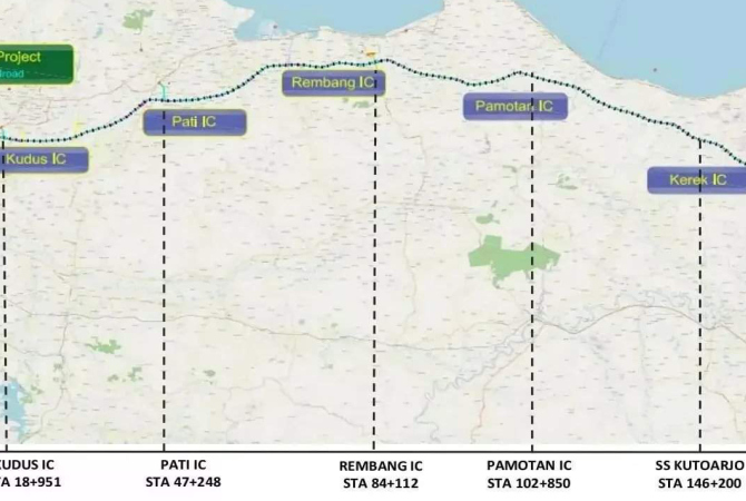 PETA: Gambaran wilayah yang akan dilewati Jalan Tol Demak-Tuban. (ISTIMEWA/RADAR KUDUS)