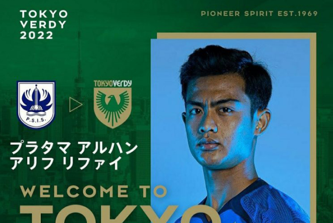 RESMI GABUNG: Unggahan Instagram Tokyo Verdy yang mengabarkan kepindahan pemain tim nasional Indonesia Pratama Arhan. (TOKYO VERDY/INSTAGRAM)