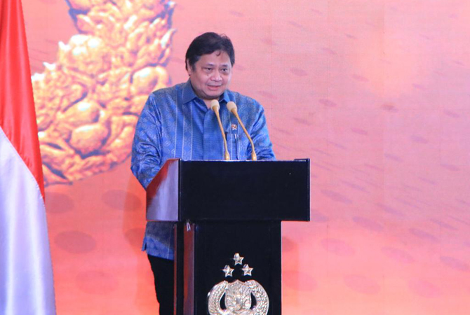 Menko Perekonomian Airlangga Hartanto (ekon for Radar Kudus)