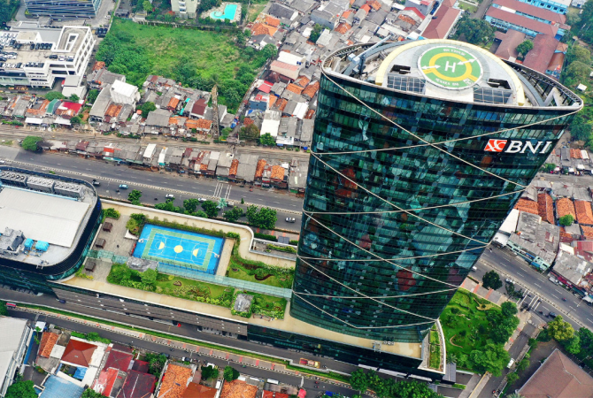 Gedung BNI. (BNI FOR RADAR KUDUS)