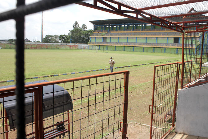 PINJAMAN: Stadion Wergu Wetan bakal jadi markas Persikaba Blora. (GALIH ERLAMBANG W/ RADAR KUDUS)
