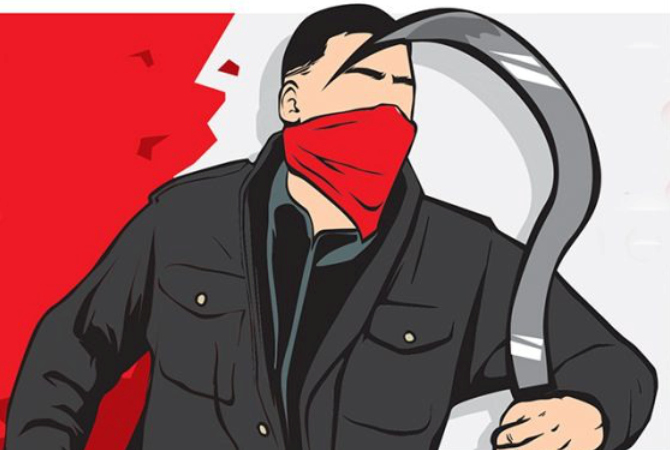 Illustrasi pemuda membawa senjata tajam. (JAWAPOS.COM)