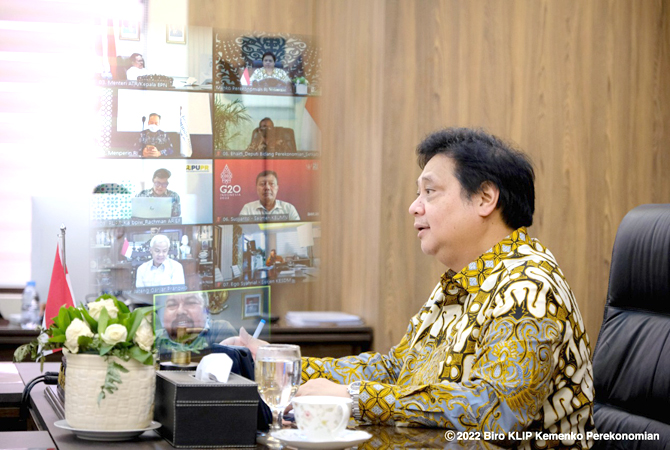 Menko Perekonomian Airlangga Hartanto (Biro KLIP Kemenko Perekonomian for Radar Kudus)