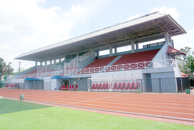 MAKIN KEREN: Stadion Joyokusumo Pati bakal ditambah fasilitas lampu penerangan tahun ini. (ACHMAD ULIL ALBAB/RADAR KUDUS)