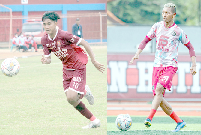 KIRI-KANAN: Indra Arya (MOH. NUR SYAHRI MUHARROM/RADAR KUDUS) dan Valentino Tellaubun (INSTAGRAM BEKASI FC FOR RADAR KUDUS)