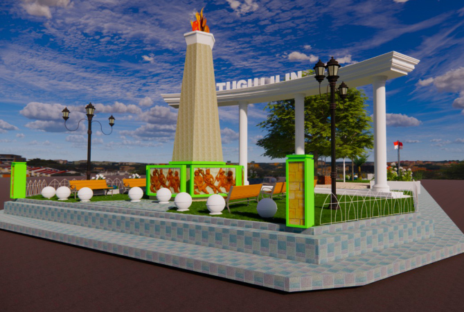 DESAIN: Desain pembangunan Taman kota tugu lilin Rembang. (DINAS LINGKUNGAN HIDUP FOR RADAR KUDUS)