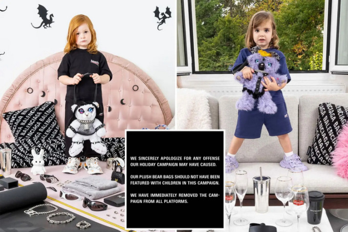 BALENCIAGA: Iklan Balenciaga dianggap tidak pantas karena menampilkan anak perempuan dengan properti bertema BDSM. (Kompas.com)