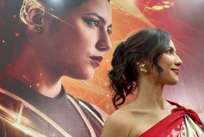 Pevita Pearce mengatakan bahwa film Sri Asih menjadi jawaban dari keresahannya selama ini. (Nanien Yuniar/Antara)