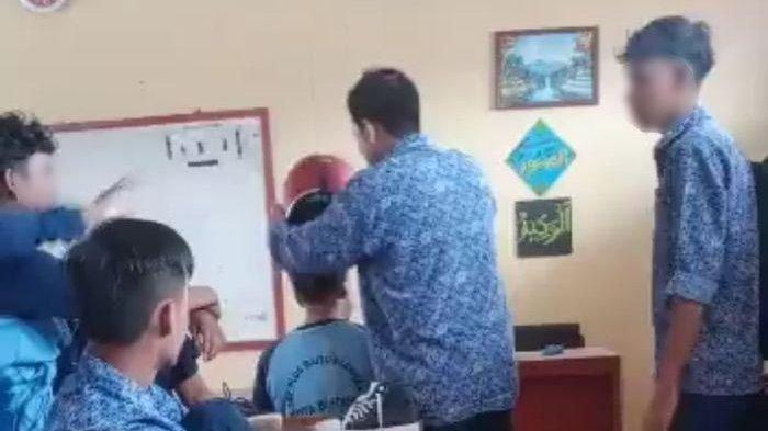 Tangkapan layar video dugaan perundungan di SMP swasta di Bandung.
